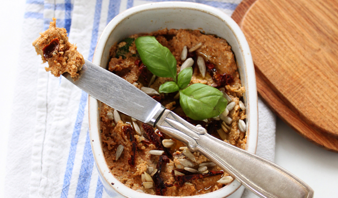 Break with Tradition: Tomato-Basil Sunflower Seed Paté