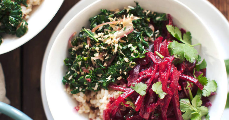 Sri Lankan Beetroot Curry & Kale Mallung