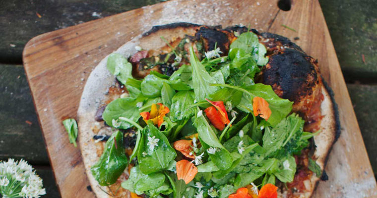 Sourdough Salad Pizza