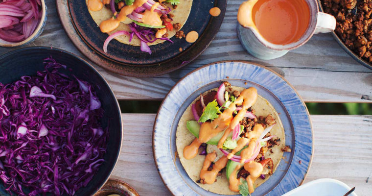Tempeh Tacos with Raw Cashew Queso